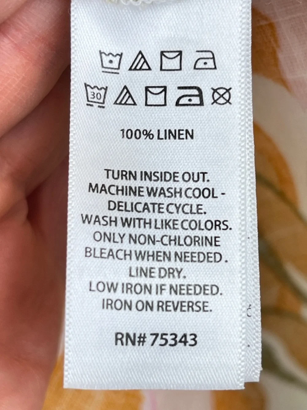 NEW C&C California 100% Linen Dress Multicolor Tropical Leafy Palm Print S NWT - Picture 9 of 9